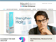 Tablet Screenshot of neutridermhair.com